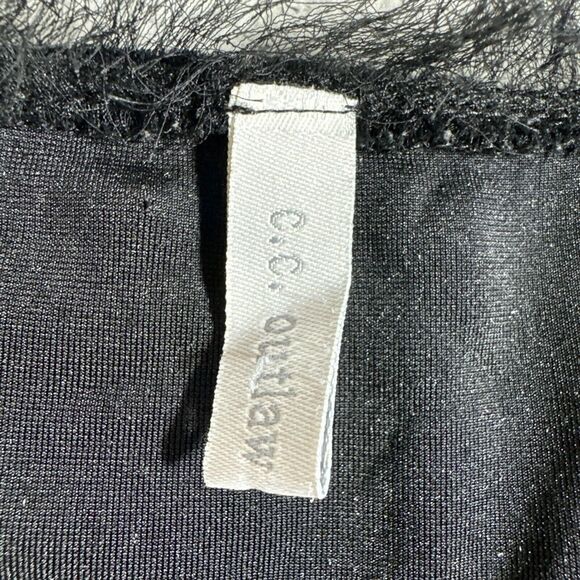 VTG Y2K Anthropologie CC Outlaw M Black Velvet Witchy Whimsigoth Babydoll Fringe - Picture 3 of 12